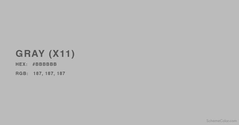 Gray (X11) Color - Hex:   #BBBBBB